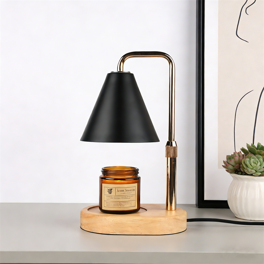 Holiday Candle Set - Lampada Scaldacandele Nera con Timer, Dimmerabile