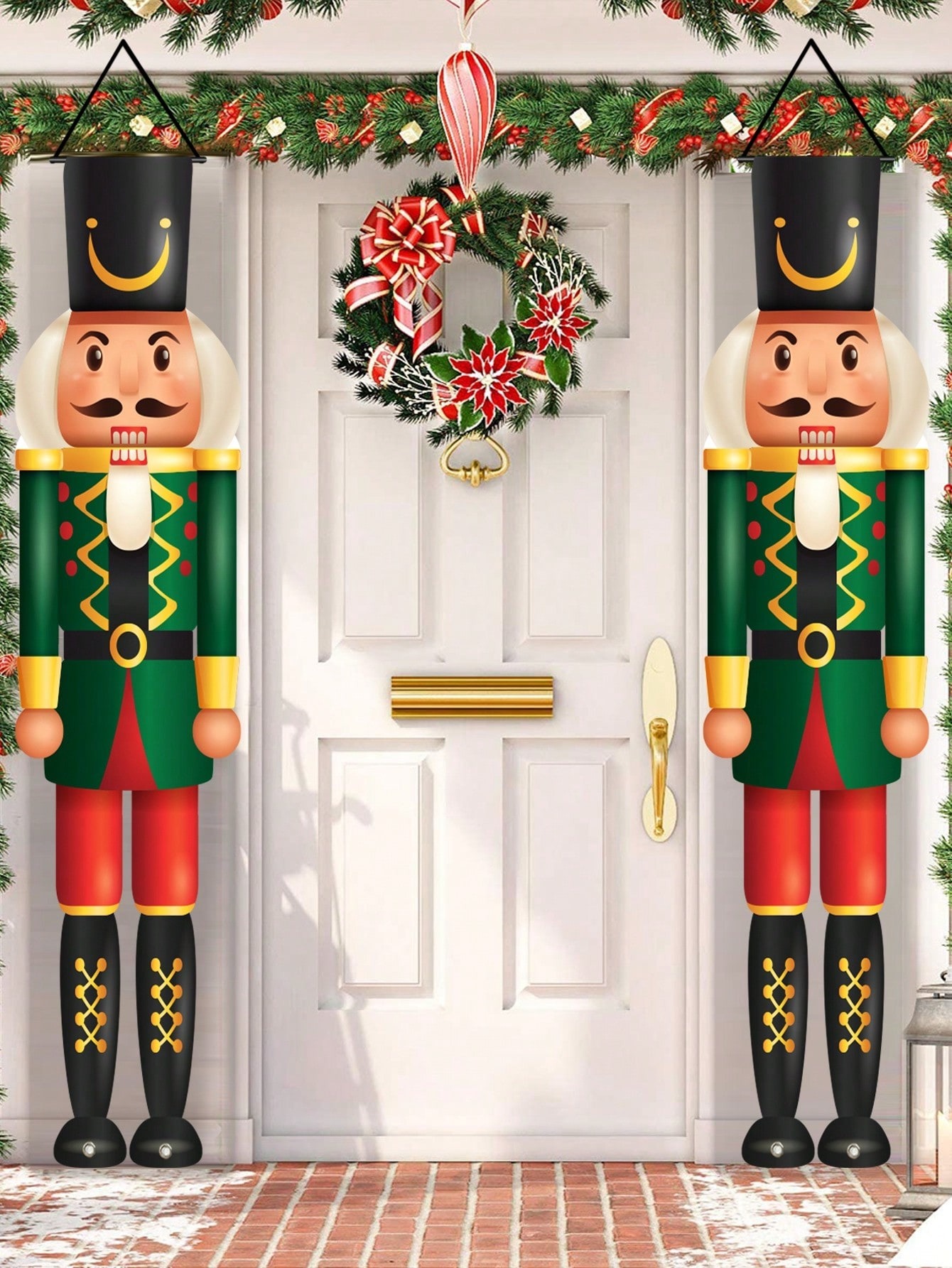 Nutcracker Figurine - Banner Natalizio per Portico con Stampa