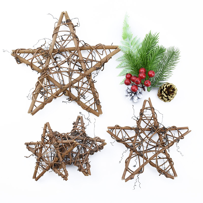 Christmas Wreath Fake - 10/15/20cm fiori artificiali per parete Rattan