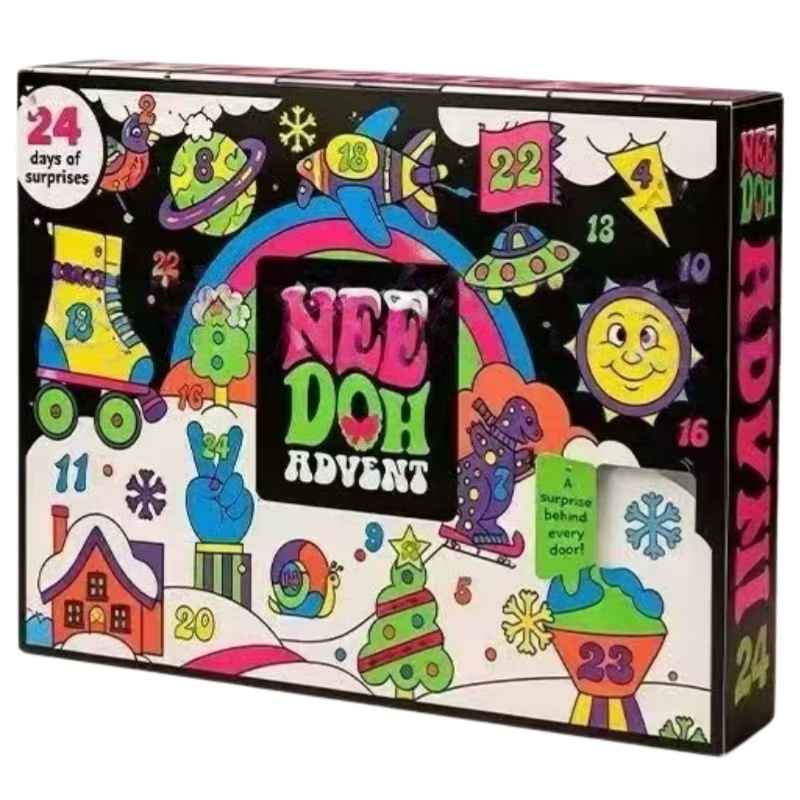 Advent Calendar Gift - Calendario dell'Avvento NeeDoh 2026, bambola antistress