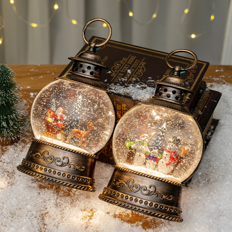 Snow Globe Musical - Decorazioni natalizie: grande scatola musicale rotonda