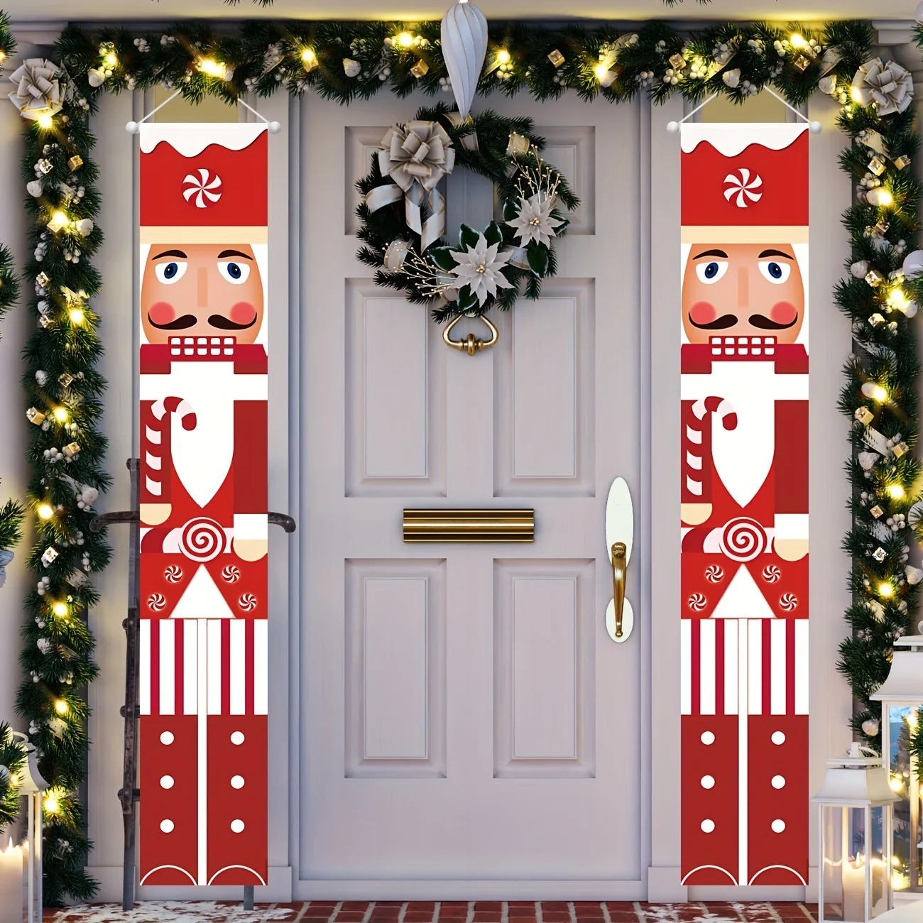 Nutcracker Figurine - Set di Striscioni Natalizi con Stampa