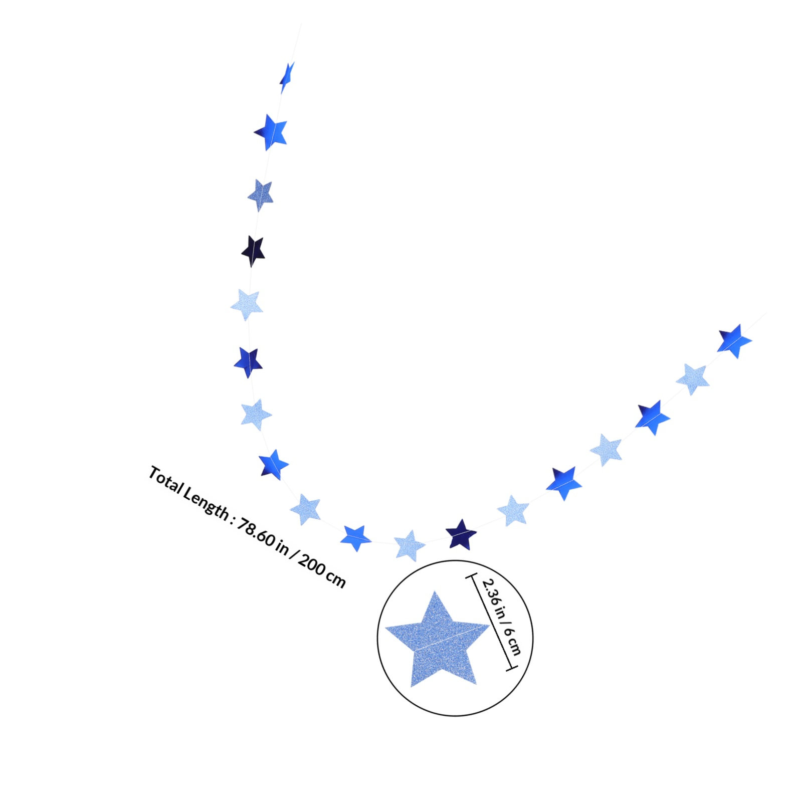 Ghirlanda di stelle glitterate - Tinsel Garland Decoration recensione e prezzo