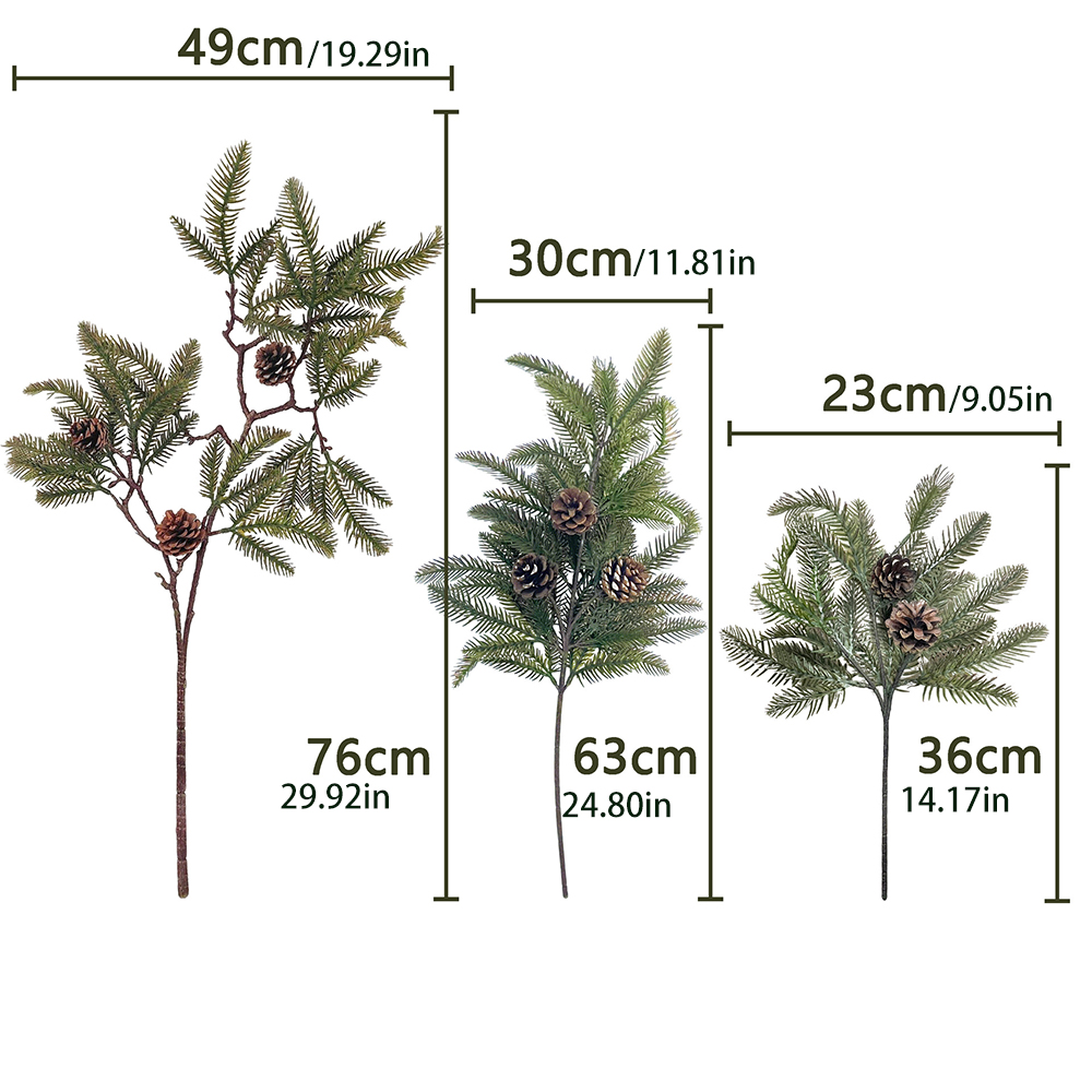 3 pezzi di bouquet di pigne ar - Christmas Wreath Fake recensione e prezzo